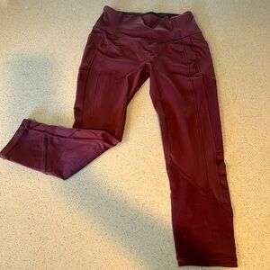 LuluLemon Maroon Align Crop Leggings with Pockets